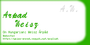 arpad weisz business card